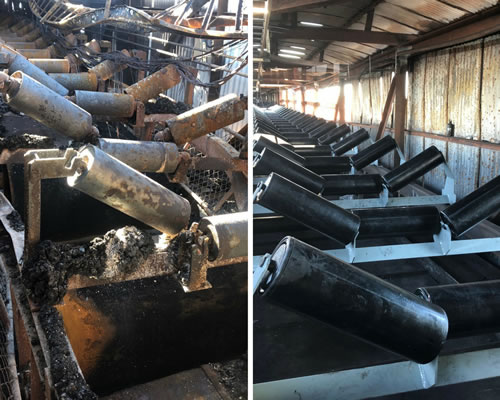Steelworks before and after picture
